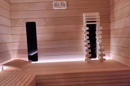 Bigger view of Sauna op maat met ingewerkte LED verlichting en infraroodstralers