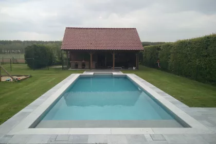 Bigger view of Zwembad met tegelafwerking en waterterras
