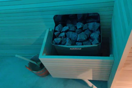 Bigger view of Sauna oven met veiligheidsrek