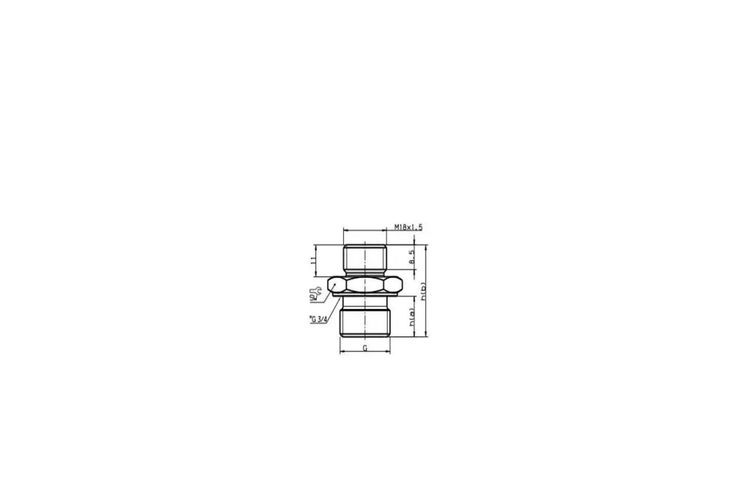 Bigger view of Inschroefstuk voor Calorische Flowswitch M18 x G1/2"M